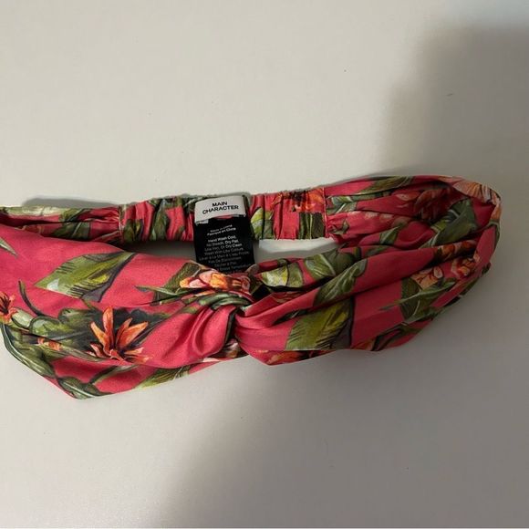 Main character aritzia satin chunky floral stretch headband  boho - Picture 2 of 4